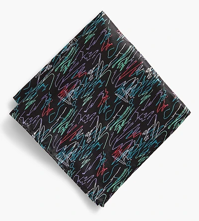 Scribble Pocket Square