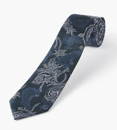 Cravate texturée à motif cachemire