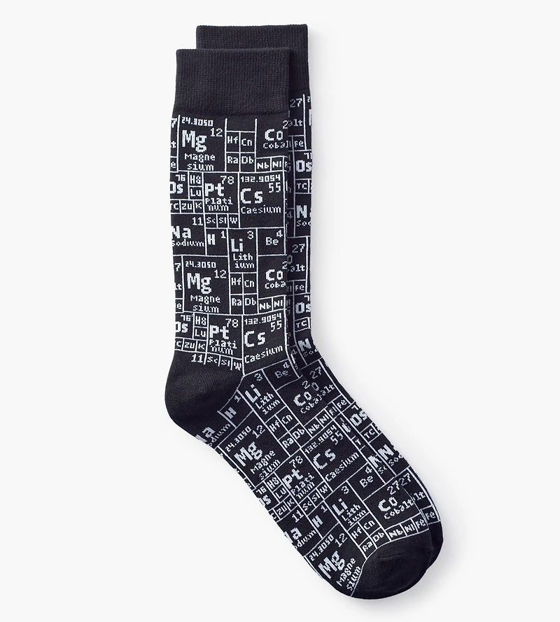 Chaussettes de tableau périodique