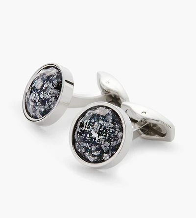 Round Flake Cuff Link