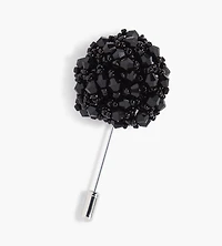 Beaded Floral Lapel Pin