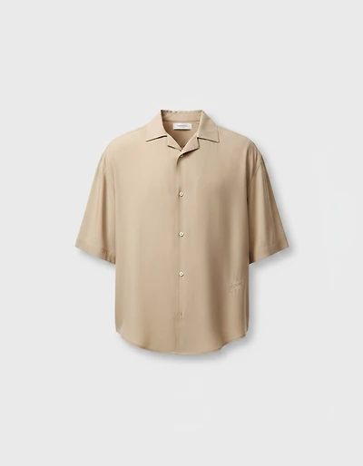 Ami Paris Boxy Shirt (SS) - Cafe Creme