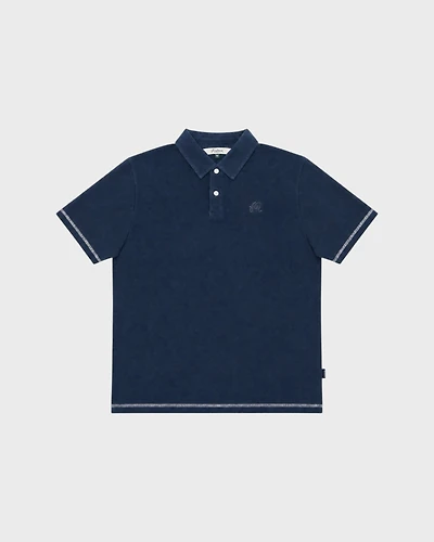 FAIRWAY OVERDYED POLO - BLUEBERRY