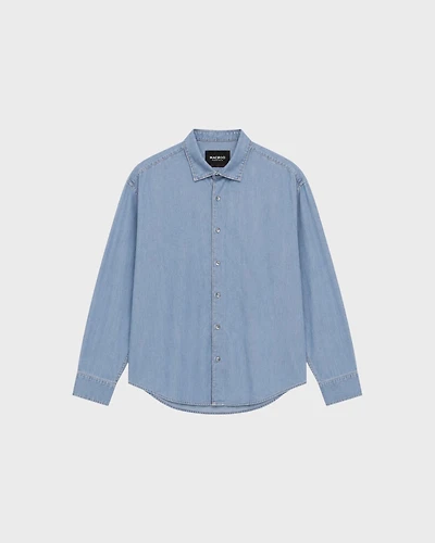SHIRT FINONACCI SHINY - DENIM BLUE
