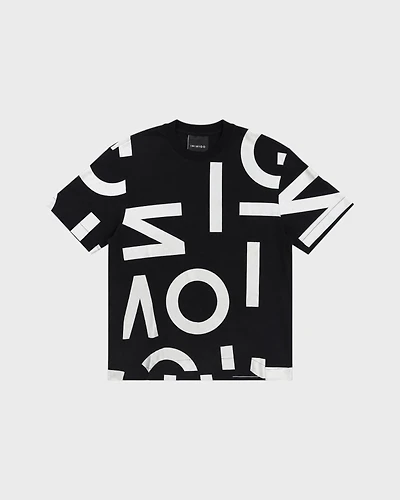 T-SHIRT - BIG LETTERS COMFORT 900 DARK BLACK