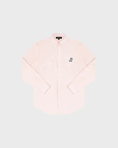 Mens Poplin Button Down Shirt - Pink A11