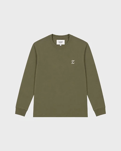 Di Casa Crew Neck T-Shirt L/S - Sage Olive