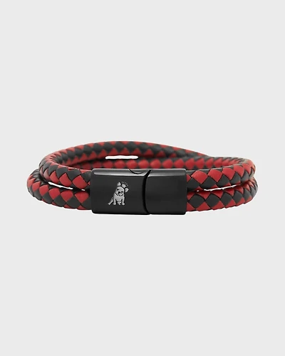 Men's Leather Double Bracelet Emboldened