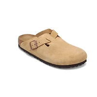Women's Boston Narrow Latte Cream Suede