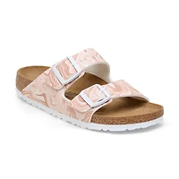 Women's Arizona Narrow Marble Sand White Birko-Flor