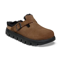 Women's Boston Chunky Shearling Narrow Dark Tea Suede