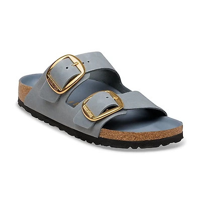 Women's Arizona Big Buckle Narrow Basalt Grey Oiled Leather