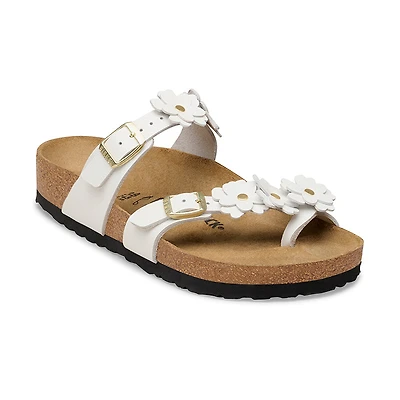 Women's Mayari Flowers White Leather