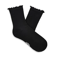 Women's Karsyn Lettuce Edge Sock Black