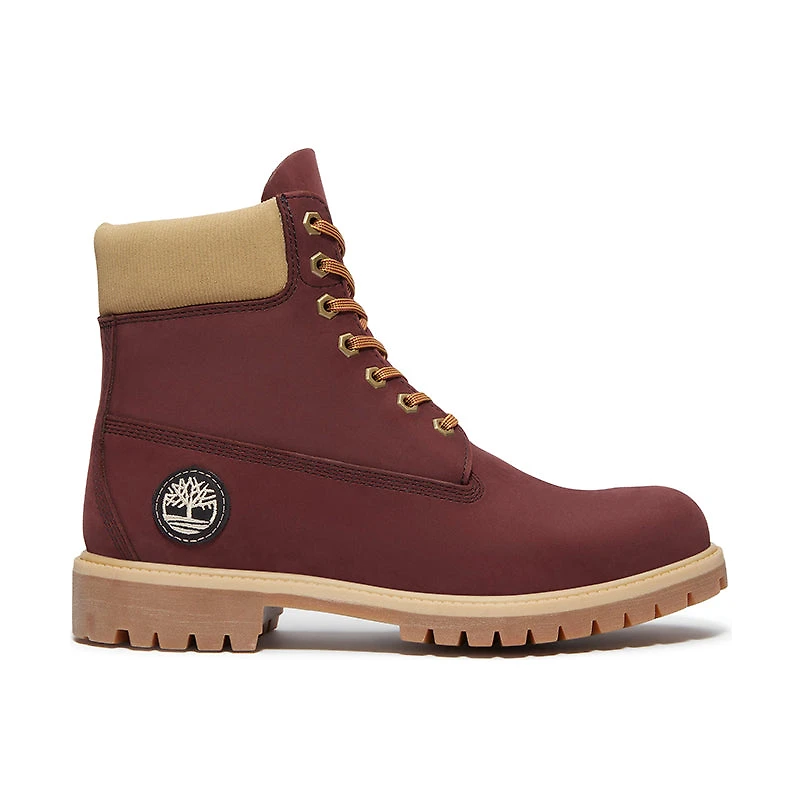 Men's 6" Premium Waterproof Burgundy Nubuck
