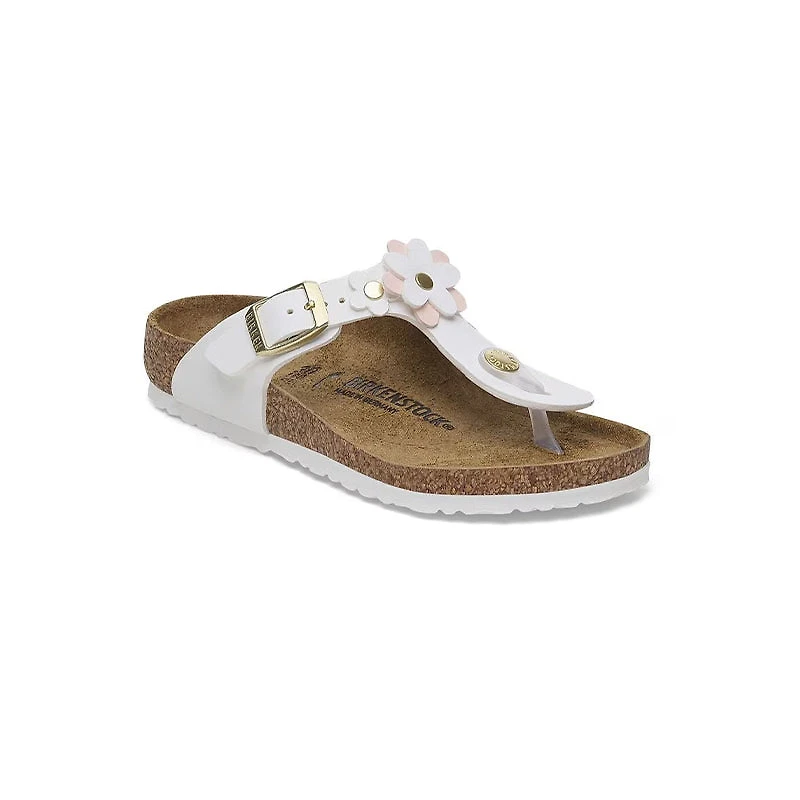 Kid's Preschool Gizeh Flowers Narrow White Birko-Flor