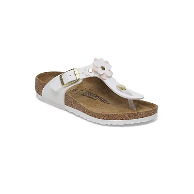 Kid's Preschool Gizeh Flower Narrow White Birko-Flor