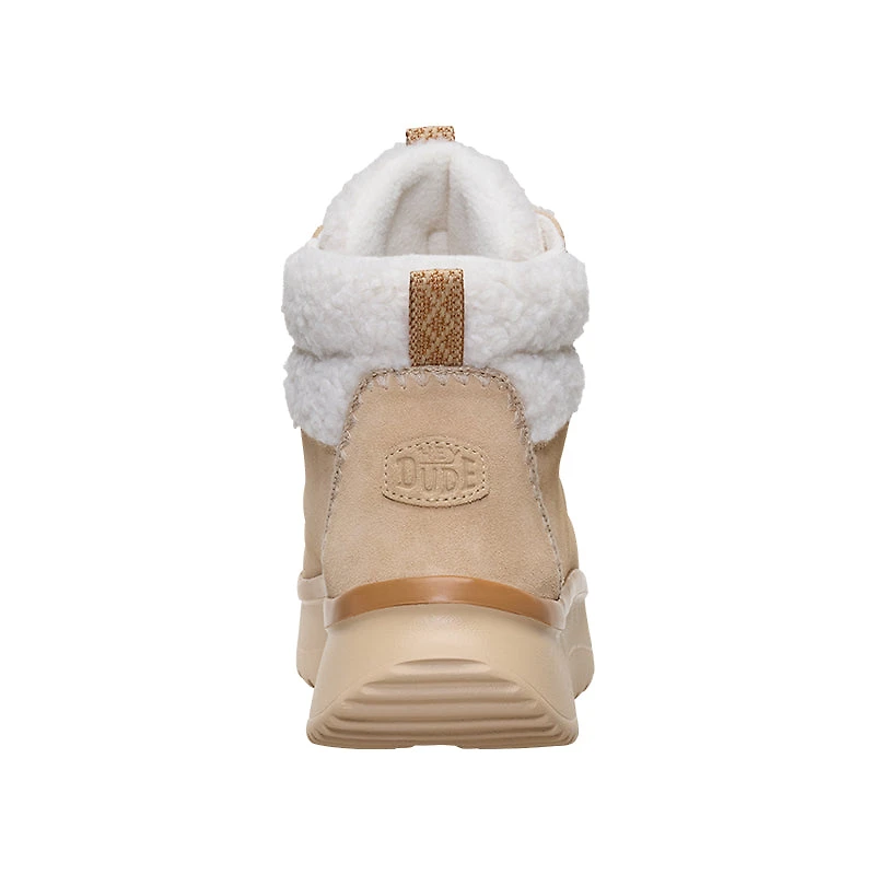 Women's Wendy Peak Apres Suede Cozy Stitch Tan