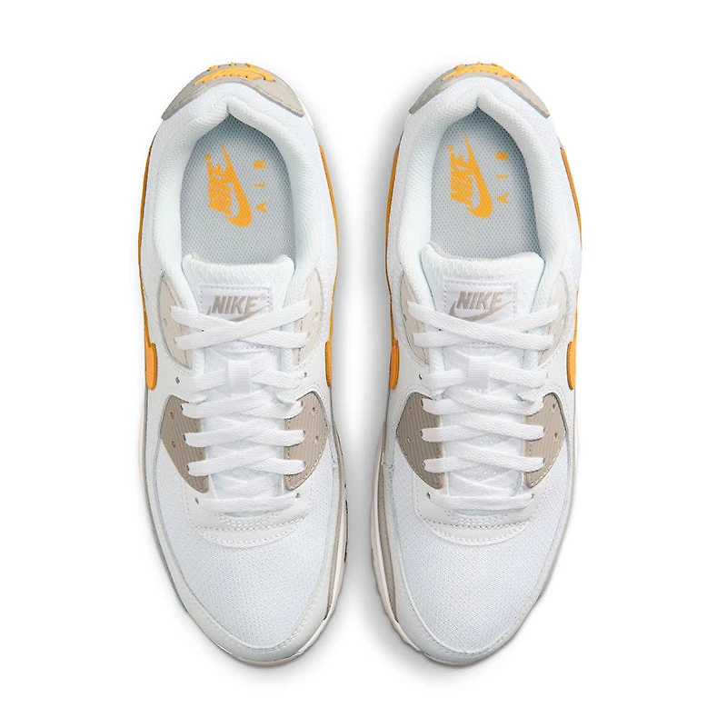 Men's Air Max 90 White/Laser Orange