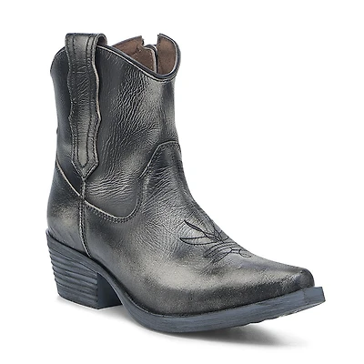 Women's Q7039 Embroidery J Toe Cowboy Boots Distressed Black