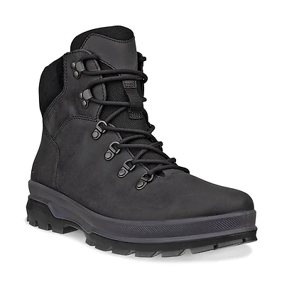 Men's Rugged Track Plain Toe Boot Water-Proof Black