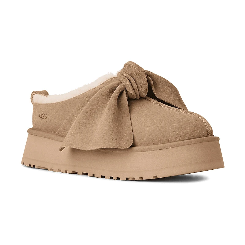 Women's Platform Slip-On Bow Sand
