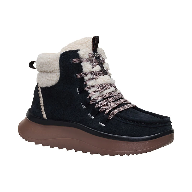 Women's Wendy Peak Apres Suede Cozy Stitch Black/Tan