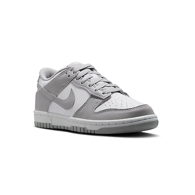 Kid's Grade School Dunk Low White/Smoke Grey