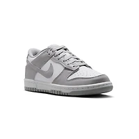 Kid's Grade School Dunk Low White/Smoke Grey