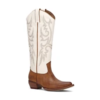Women's Irlene Tall Deco Stitch Off White/Caramel/Gold
