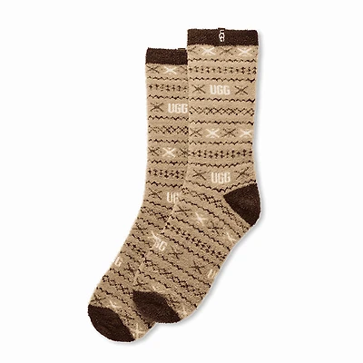 Women's Leslie Graphic Crew Sock Cola Multi Uggisle