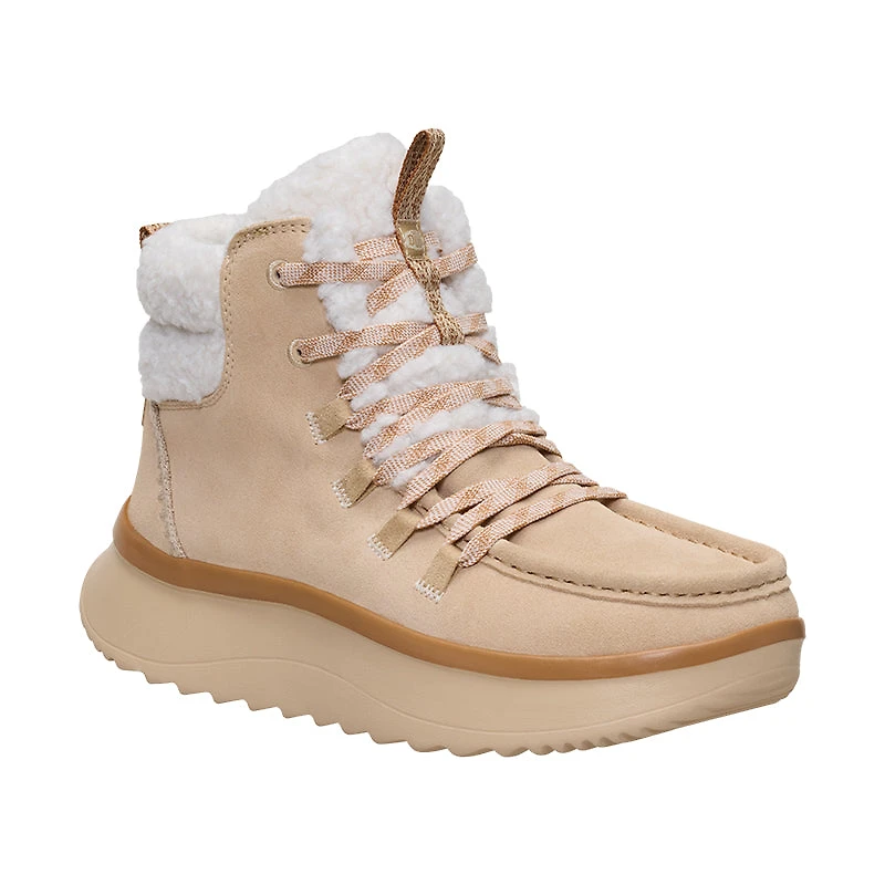 Women's Wendy Peak Apres Suede Cozy Stitch Tan