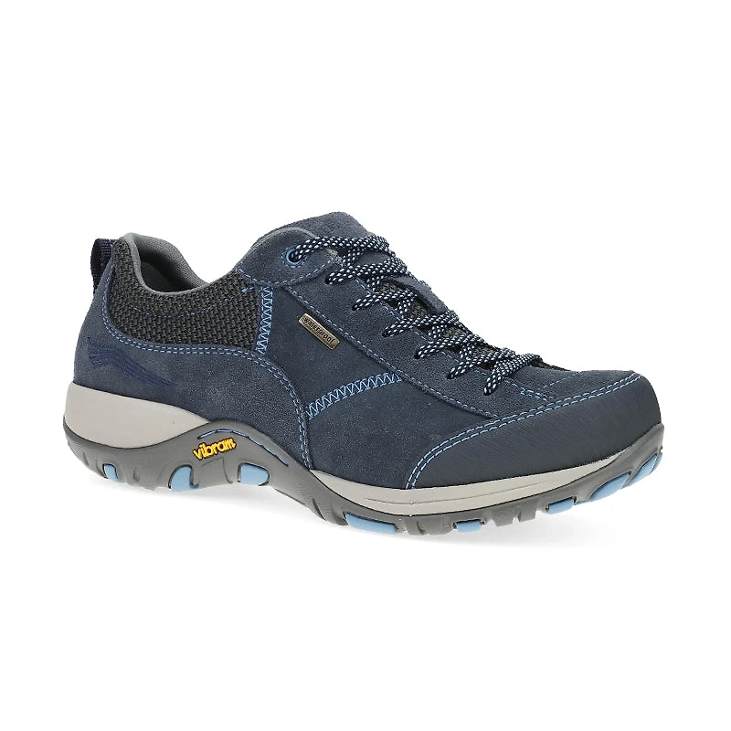 Women's Paisley Navy Suede Waterproof