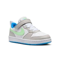 Kid's Grade School Court Borough Low Recraft Iron/Vapor Green/Blue
