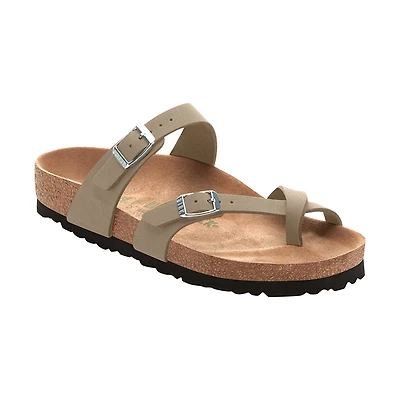 Women's Mayari Vegan Silky Gray Taupe Birki