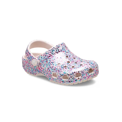 Kid's Toddler Classic Dazzle Glitter Clog Cocoa Creme