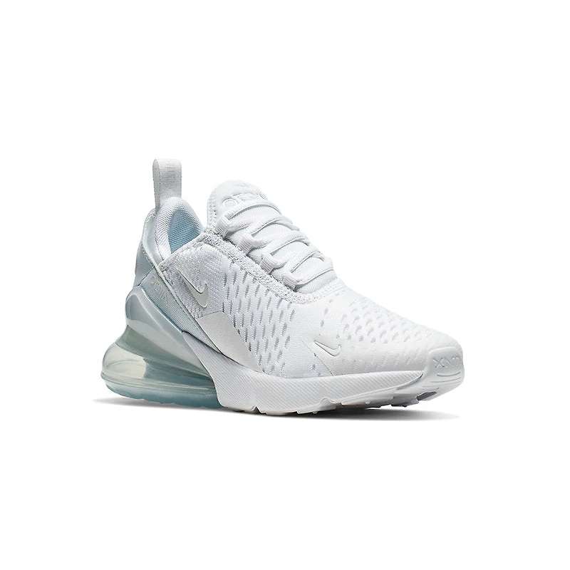 Kid's Grade School Air Max 270 White/White/Silver