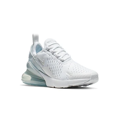 Kid's Grade School Air Max 270 White/White/Silver