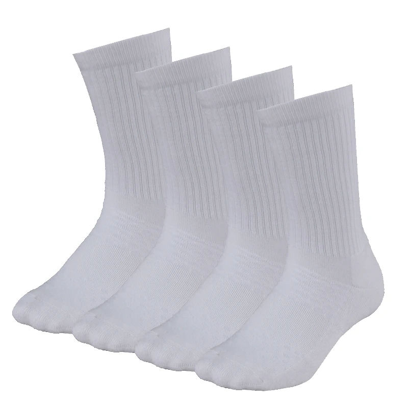 Women's Medium Crew 4 Pack White