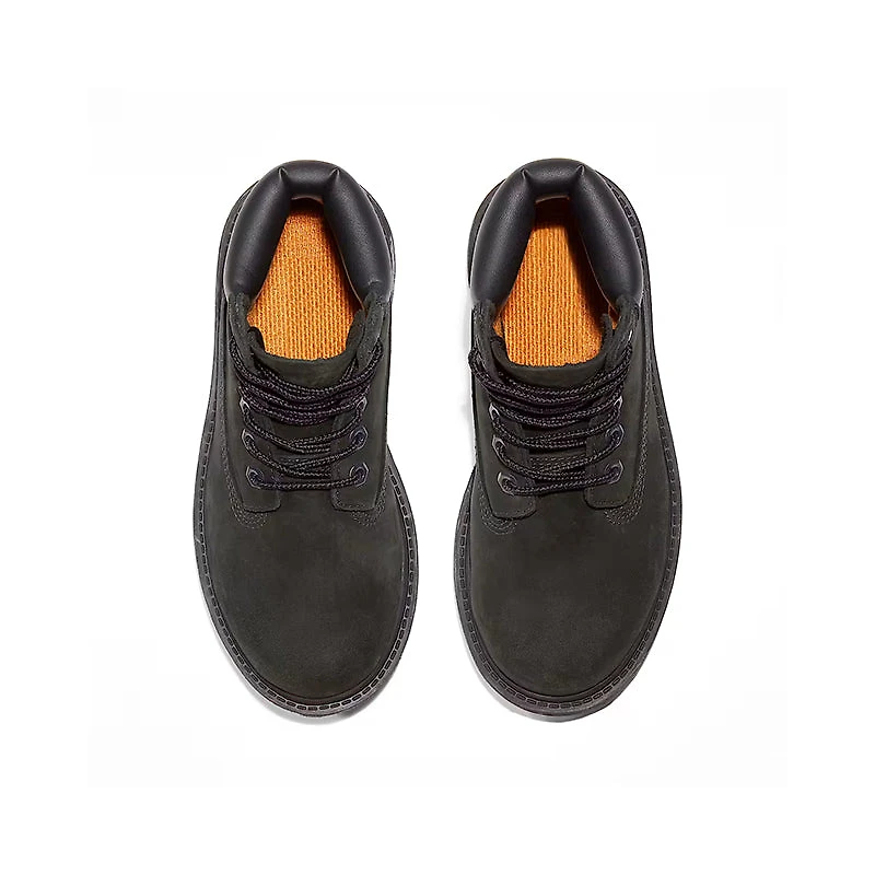 Kid's Preschool 6" Premium Waterproof Black Nubuck