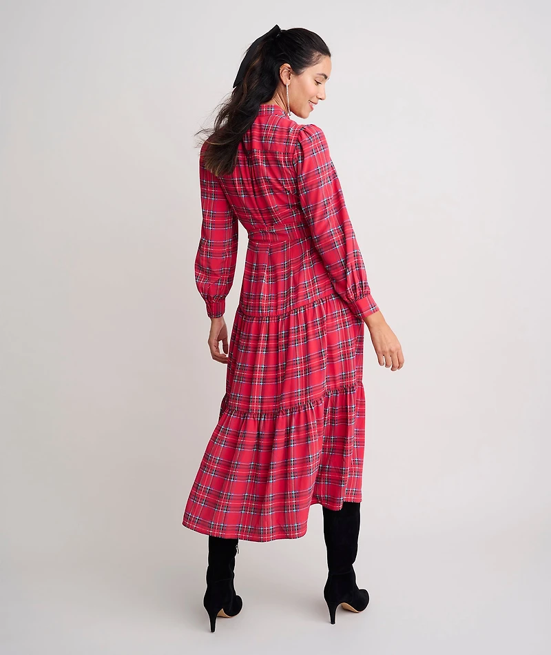 Tartan Plaid Crepe Meredith Dress