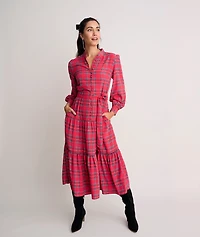 Tartan Plaid Crepe Meredith Dress
