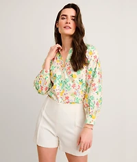 Stretch Cotton Lemon Print Carrie Shirt