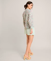 Cotton Band Collar Hallie Shirt