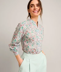 Cotton Band Collar Hallie Shirt