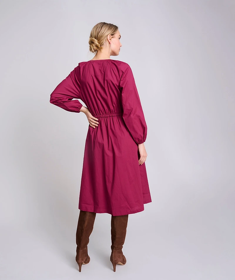 Stretch Cotton Midi Farrah Dress