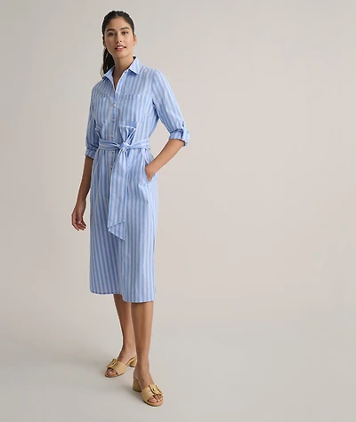 Cotton Adele Midi Shirt Dress