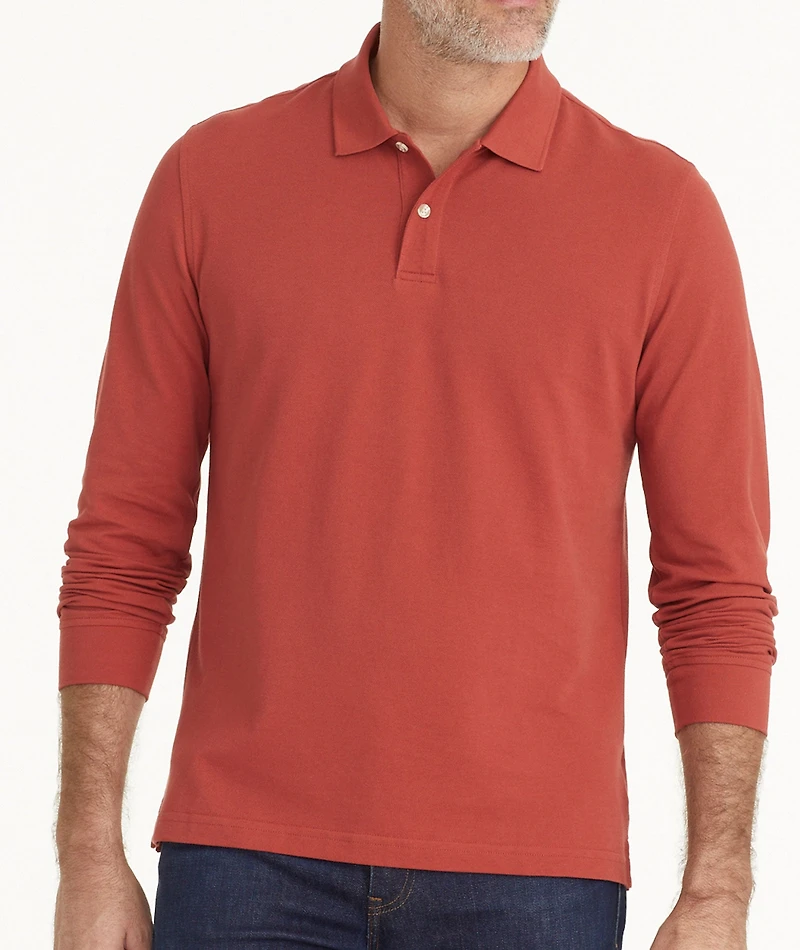 Pique Long-Sleeve Polo