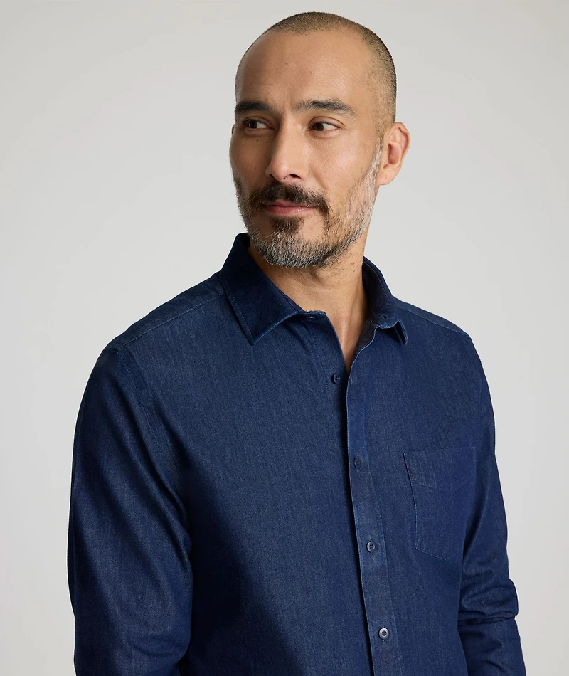 Wrinkle-Free Denim Cinzano Shirt