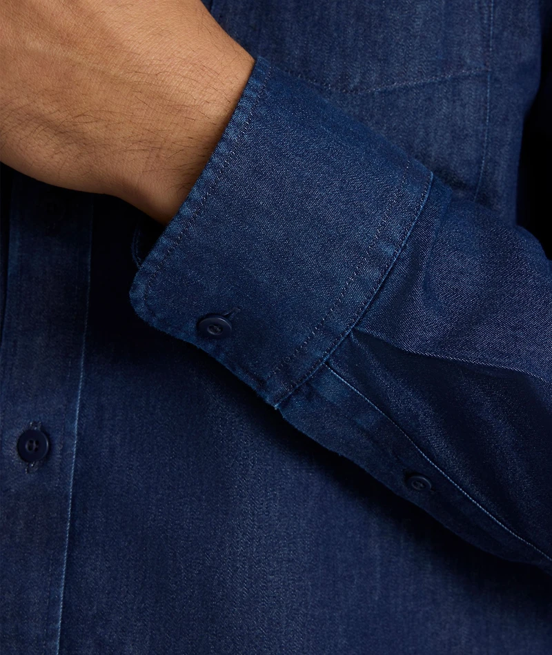Wrinkle-Free Denim Cinzano Shirt